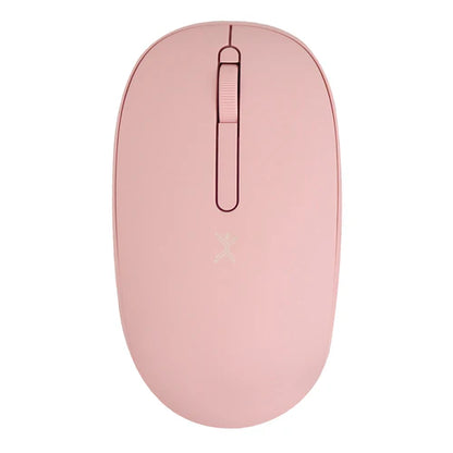 Mouse Inalambrico Optico Ergonomico 1000 Dpi Receptor Dual (usb Y Tipo C) Silencioso Perfect Choice Whisper - Rosa