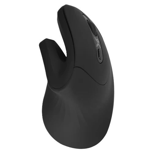 Mouse Vertical Inalambrico 800 A 1200 Dpi Silencioso Conector Usb Ergonomico Perfect Choice Snouse - Negro