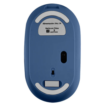 Mouse Recargable Perfect Choice 2.4ghz/bt Colori Clic Silencioso Colori Azul
