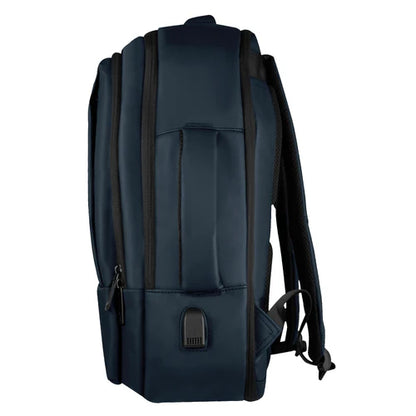 Mochila Expandible Para Laptop 15.6 Resistente Al Agua Azul Tundra Perfect Choice