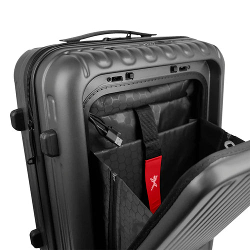 Maleta Rigida Rotacion 360 Grados En Ruedas Con Trolley Perfect Choice Airly - Gris