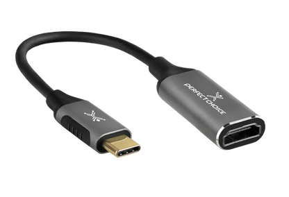 Adaptador Conector Usb Tipo C Cable 14.5 Centimetros Hdmi 4k 60 Hz Full Hd Perfect Choice - Gris