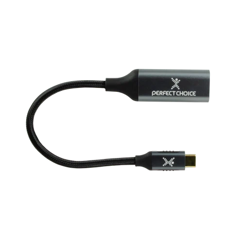 Adaptador Conector Usb Tipo C Cable 14.5 Centimetros Hdmi 4k 60 Hz Full Hd Perfect Choice - Gris