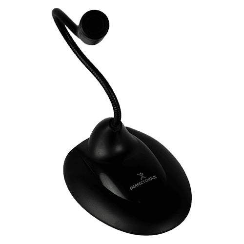 Microfono De Escritorio Con Cuello Flexible 3.5mm Perfect Choice Negro
