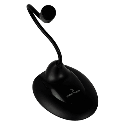 Microfono De Escritorio Con Cuello Flexible 3.5mm Perfect Choice Negro