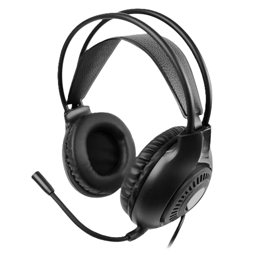 Audifonos Diadema Alambricos Con Microfono Flexible Para Streaming 3.5mm Trrs Perfect Choice Stream Pro - Negro