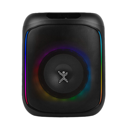 Bocina Mini Inalambrica Bluetooth Recargable Portatil Luz Rgb 30w Funcion Tws 6.5 Pulgadas Perfect Choice Sapark - Negro