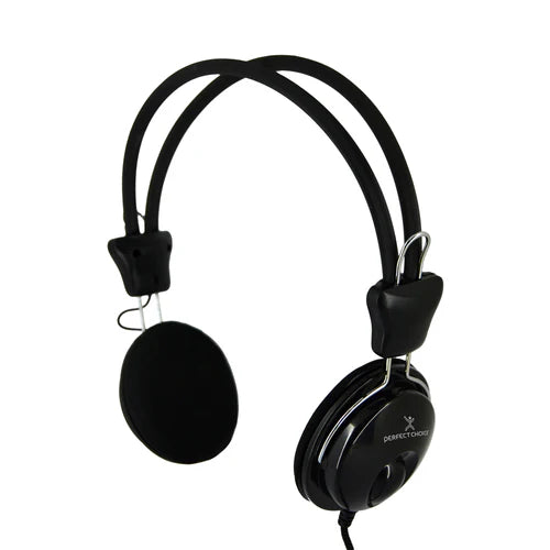 Audifonos Diadema Con Microfono 3.5 Mm Sin Adaptador Perfect Choice - Negro