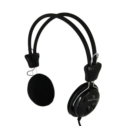 Audifonos Diadema Con Microfono 3.5 Mm Sin Adaptador Perfect Choice - Negro
