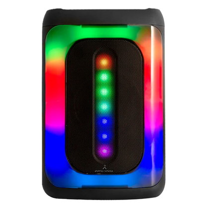 Bocina Inalambrica Bluetooth Recargable Portatil Luz Rgb Dual 4 Pulgadas Funcion Tws Perfect Choice Festa Mini - Negro