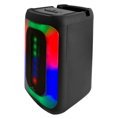 Bocina Inalambrica Bluetooth Recargable Portatil Luz Rgb Dual 4 Pulgadas Funcion Tws Perfect Choice Festa Mini - Negro