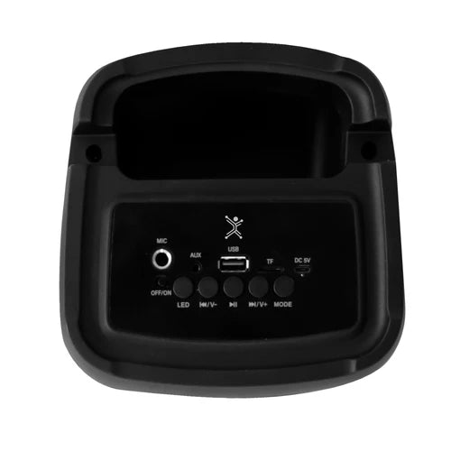 Bocina Inalambrica Bluetooth Recargable Portatil Luz Rgb Dual 4 Pulgadas Funcion Tws Perfect Choice Festa Mini - Negro