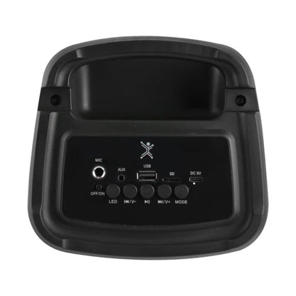 Bocina Inalambrica Bluetooth Portatil Con Microfono Recargable Luz Rgb Doble Bocina 4 Pulgadas Perfect Choice Festa Ultimate - Negro