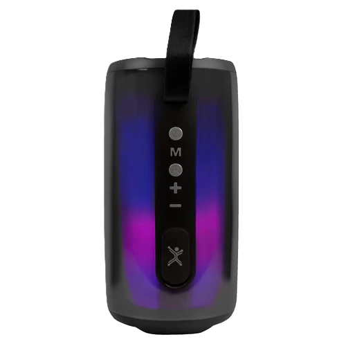 Bocina Portatil Transparente Rgb Perfect Choice Con 2 Microfonos Inalambricos