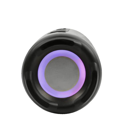 Bocina Portatil Transparente Rgb Perfect Choice Con 2 Microfonos Inalambricos