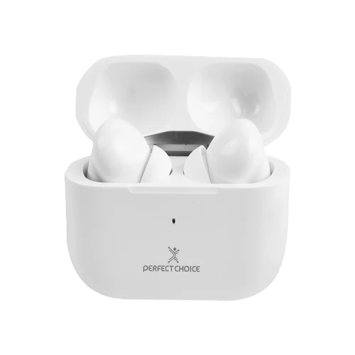 Audifonos Perfect Choice Tws Enc Con Carga Inalambrica Nesh Blanco