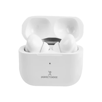 Audifonos Perfect Choice Tws Enc Con Carga Inalambrica Nesh Blanco