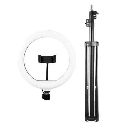 Aro De Luz 10 Para Streaming Lumeria, Base Expandible Y Tripie Hasta 1.60mts. Perfect Choice