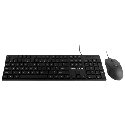 Kit De Teclado Y Mouse Alambrico Conector Usb Perfect Choice - Negro