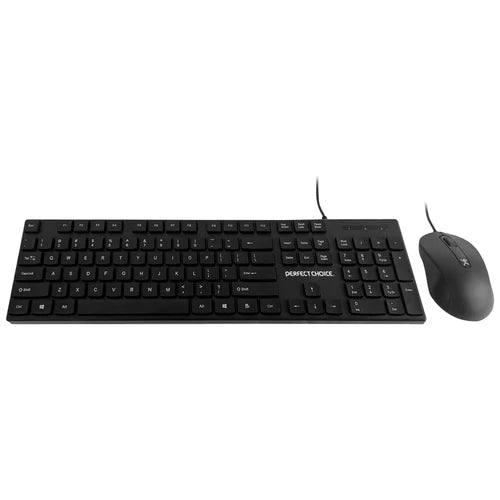 Kit De Teclado Y Mouse Alambrico Conector Usb Perfect Choice - Negro