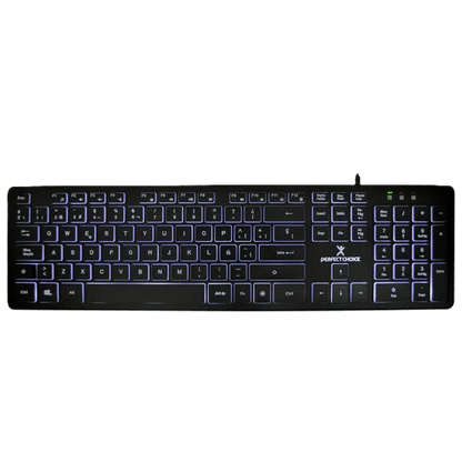 Teclado Alambrico Slim Con Iluminacion Backlight Perfect Choice