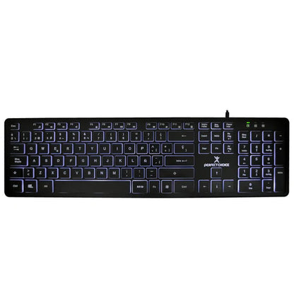 Teclado Alambrico Slim Con Iluminacion Backlight Perfect Choice