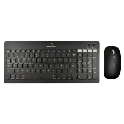 Kit De Teclado Y Mouse Regargable Inalambrico Negro Zebrary Perfect Choice