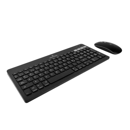 Kit De Teclado Y Mouse Regargable Inalambrico Negro Zebrary Perfect Choice