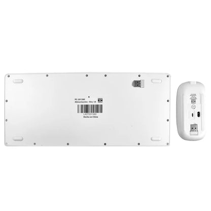 Kit De Teclado Y Mouse Regargable Inalambrico Zebrary Perfect Choice Blanco