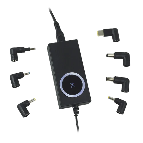 Cargador Universal Inteligente Con Puntas Intercambiables Y Puerto Usb Perfect Choice - Negro