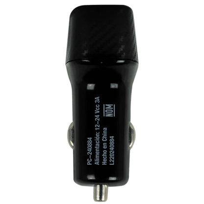 Adaptador De Corriente Para Auto Usb Y Tipo C Perfect Choice Negro