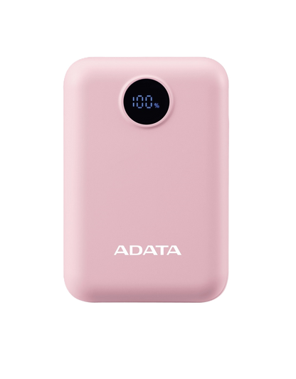 Bateria De Respaldo Adata Power Bank C10022 10000mah Entrada Usb Tipo C Y Usb Tipo A Rosa Pc1002212pk
