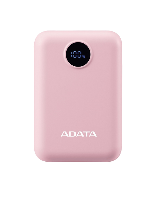 Bateria De Respaldo Adata Power Bank C10022 10000mah Entrada Usb Tipo C Y Usb Tipo A Rosa Pc1002212pk