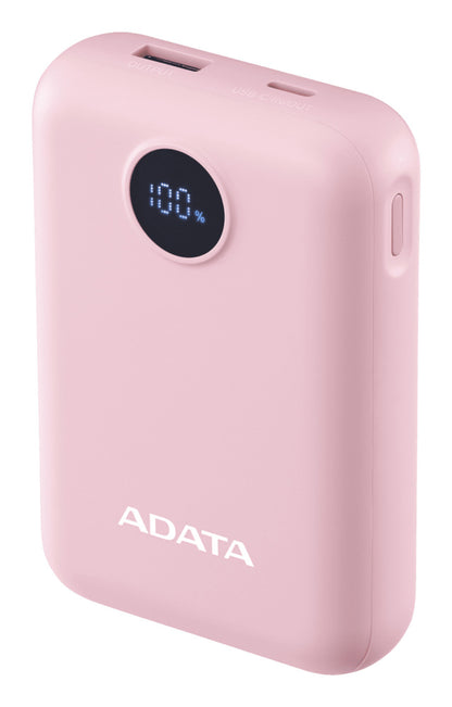 Bateria De Respaldo Adata Power Bank C10022 10000mah Entrada Usb Tipo C Y Usb Tipo A Rosa Pc1002212pk
