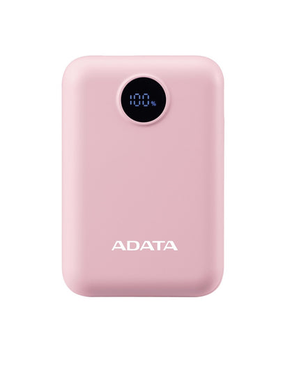 Bateria De Respaldo Adata Power Bank C10022 10000mah Entrada Usb Tipo C Y Usb Tipo A Rosa Pc1002212pk