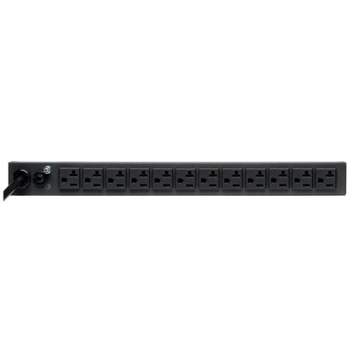 Pdu P/rack Tripp-lite  Pdu1220  Monofasico Basico 120v,20a, Instalacion Horizontal En 1u De Rack,13 Tomacorrientes Nema 5- 15/20r12, Nema 5-20p Con Cable De  4.57 M.