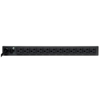 Pdu P/rack Tripp-lite  Pdu1220  Monofasico Basico 120v,20a, Instalacion Horizontal En 1u De Rack,13 Tomacorrientes Nema 5- 15/20r12, Nema 5-20p Con Cable De  4.57 M.