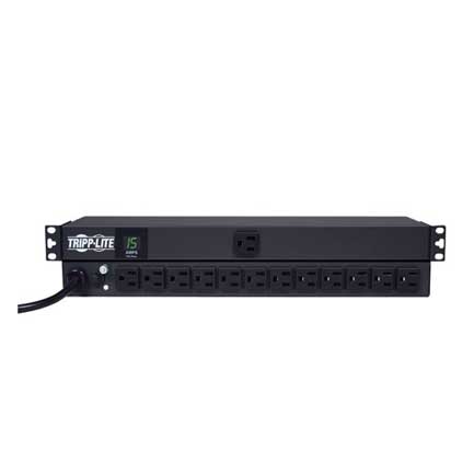 Pdu Tripp-lite Modelo Pdumh15  Medidor Digital MonofÁsico De 1.4kw //13 Nema L5-15r //120 V//clavija L5-15p Cable 4.57 M (15pies) //15 Amperios // Montaje En Rack De 1u.. Garantia Limitada A 2 Años.