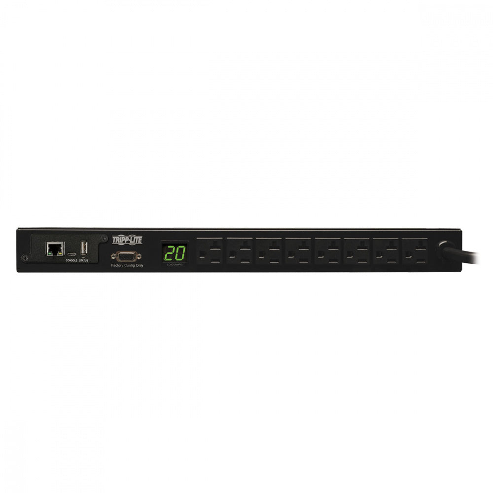 Pdu Monofasico Monitoriable Tripp Lite Pdumnh20 1.9kw, De 120v, 8 Tomacorrientes 5-15r, 5-15p, Cable De 3.66 M (12 Pies), Interfaz De Plataforma Lx, Para Instalacion En Rack 1u.