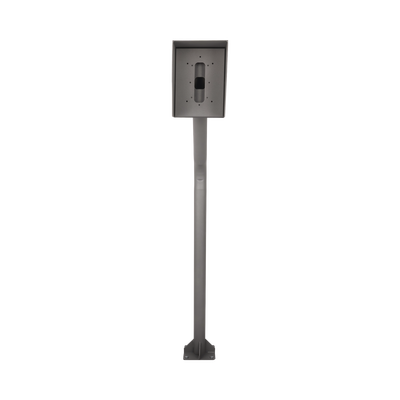 Poste Y Cubierta Industrial Para Montaje De Porteros Ip Fanvil Y Grandstream, Altura De 1.2 Metros, Pintura Electrostática Color Gris.