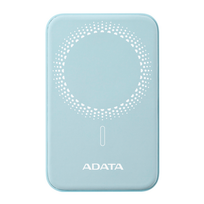 Bateria De Respaldo Adata Power Bank MagnÉtico R050 5000 Mah Usb -c Carga InalÁmbrica Color Azul (pr050-11lb)