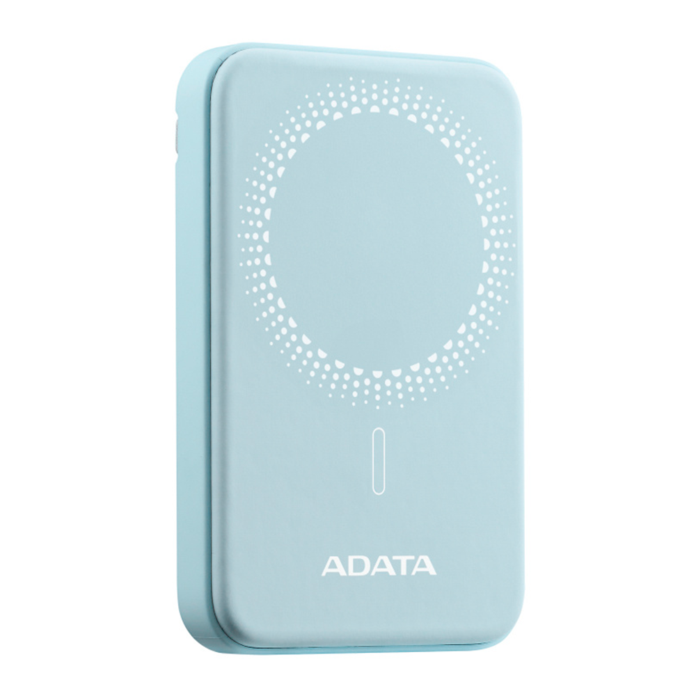 Bateria De Respaldo Adata Power Bank MagnÉtico R050 5000 Mah Usb -c Carga InalÁmbrica Color Azul (pr050-11lb)