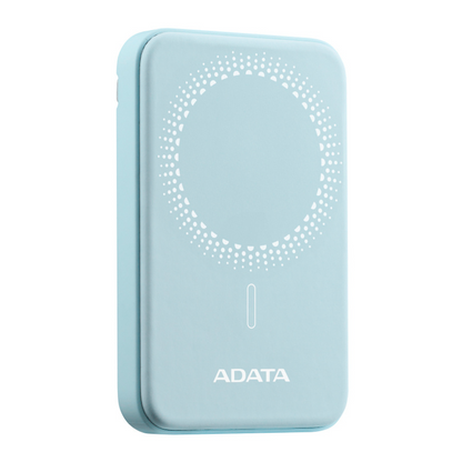 Bateria De Respaldo Adata Power Bank MagnÉtico R050 5000 Mah Usb -c Carga InalÁmbrica Color Azul (pr050-11lb)