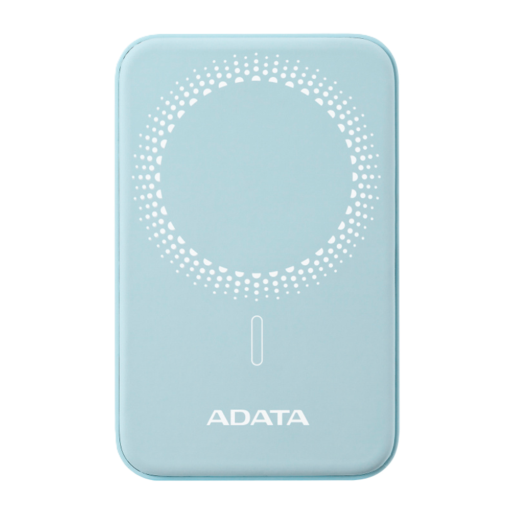 Bateria De Respaldo Adata Power Bank MagnÉtico R050 5000 Mah Usb -c Carga InalÁmbrica Color Azul (pr050-11lb)