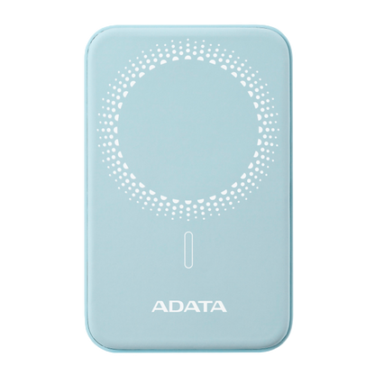 Bateria De Respaldo Adata Power Bank MagnÉtico R050 5000 Mah Usb -c Carga InalÁmbrica Color Azul (pr050-11lb)