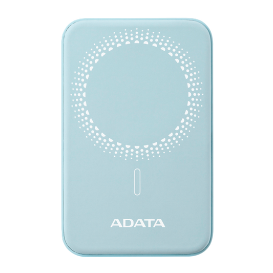 Bateria De Respaldo Adata Power Bank MagnÉtico R050 5000 Mah Usb -c Carga InalÁmbrica Color Azul (pr050-11lb)