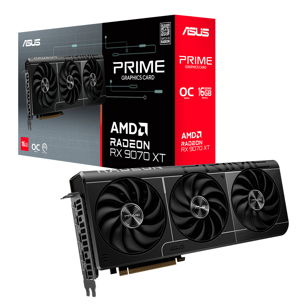 Tarjeta De Video Asus Radeon Rx9070xt /pcie X16 5.0 /16gb Gddr6 /hdmi /3xdp /estandar /gama Alta