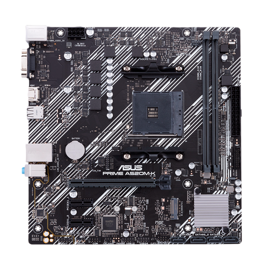 Mb Asus A520 Amd S-am4 5a Gen/2x Ddr4 2800/hdmi/vga/m.2/4x Usb3.2/micro Atx/gama Basica