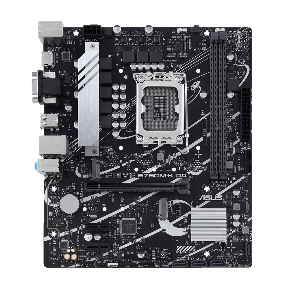 Mb Asus B760 Intel S-1700 14a Gen /2x Ddr4 3200 /hdmi /vga /2x M.2 /4x Usb 3.2 /micro Atx /gama Media