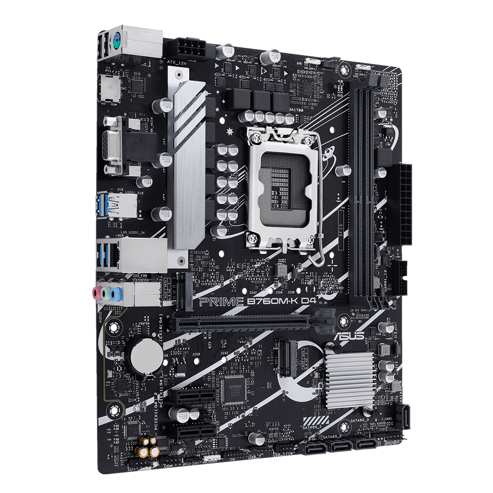 Mb Asus B760 Intel S-1700 14a Gen /2x Ddr4 3200 /hdmi /vga /2x M.2 /4x Usb 3.2 /micro Atx /gama Media